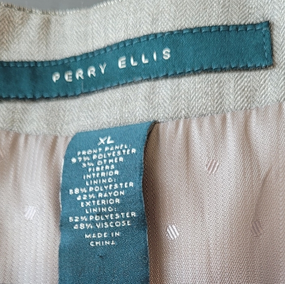 Perry Ellis Vest XL Slate Gray Grey Solid Wedding Formal Elegant - Picture 13 of 13